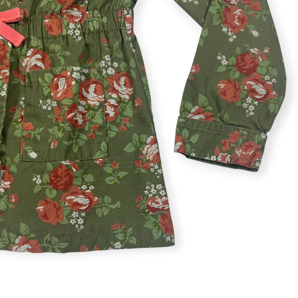 Little Lass Floral Jacket Green - Picture 4 of 6